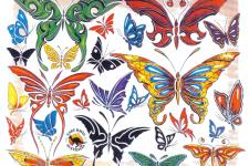 butterfly tattoo - küçük kelebek dövme modelleri