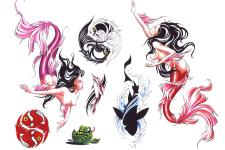deniz kızı dövme modelleri-Mermaid tattoo
