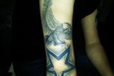 kartal dövme-eagle tattoo-yıldız dövme