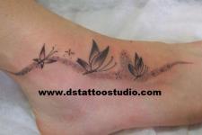 ayak bileği için kelebek dövme-butterfly tattoo