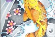 koi balığı dövme modeli - fish tattoo
