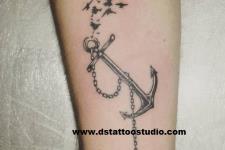 deniz çapası dövme-martı dövme